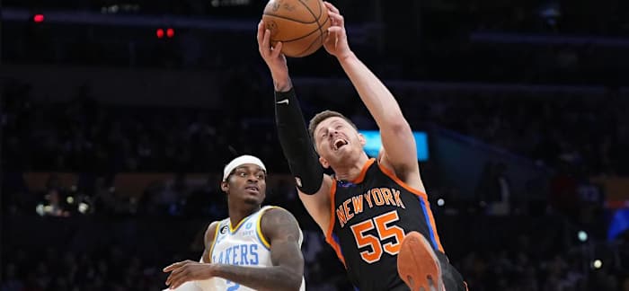 Hartenstein (55) took on a larger role during the Knicks' post-All-Star break surge